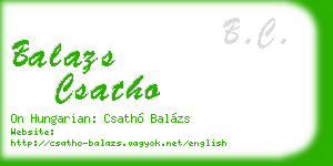 balazs csatho business card